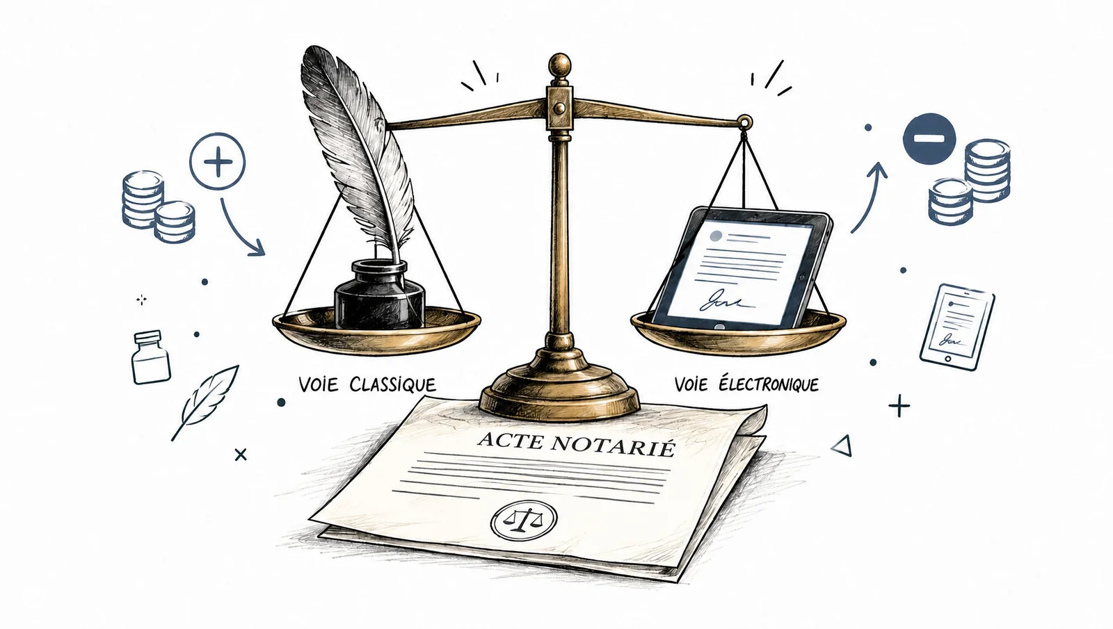 Balance entre voie classique et voie électronique pour l'acte notarié de création d'une Sàrl en Valais
